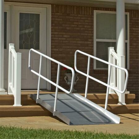 PRAIRIE VIEW INDUSTRIES 5-ft x 36-in Solid with Handrails Wheelchair Ramp 850 lb. Weight Capacity Maximum 10-in Rise XPS536